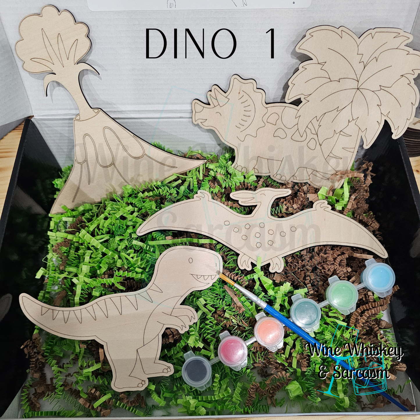 DIY Wooden Dinosaur Paint Kit - Kids Paint Kit