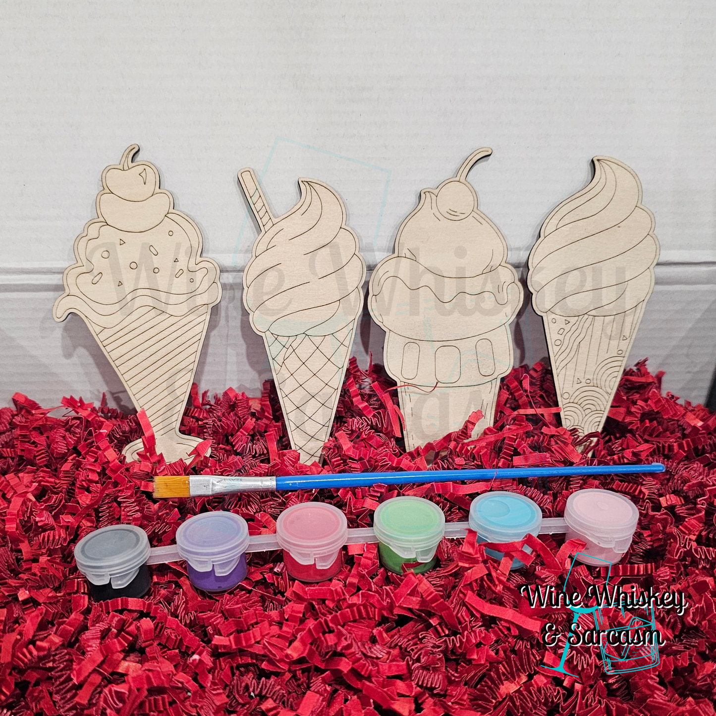 DIY Wooden Ice Cream Paint Kit