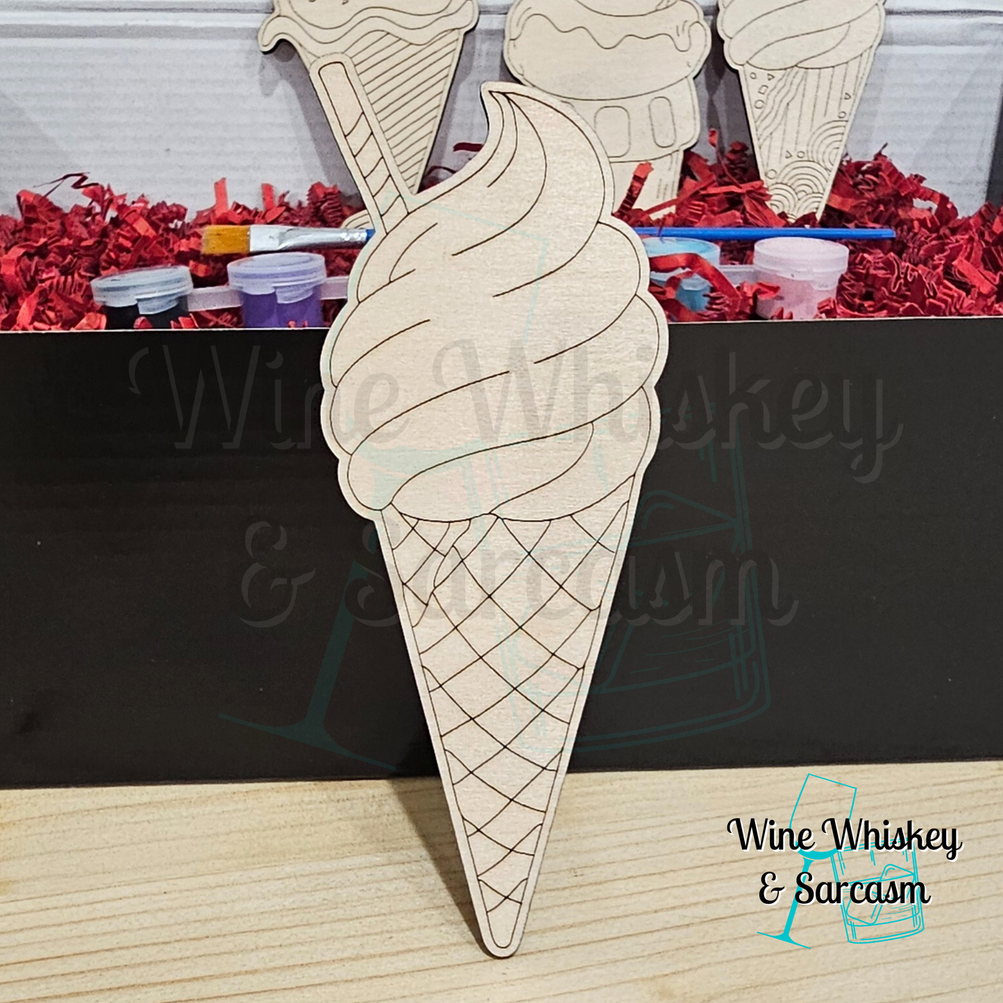 DIY Wooden Ice Cream Paint Kit