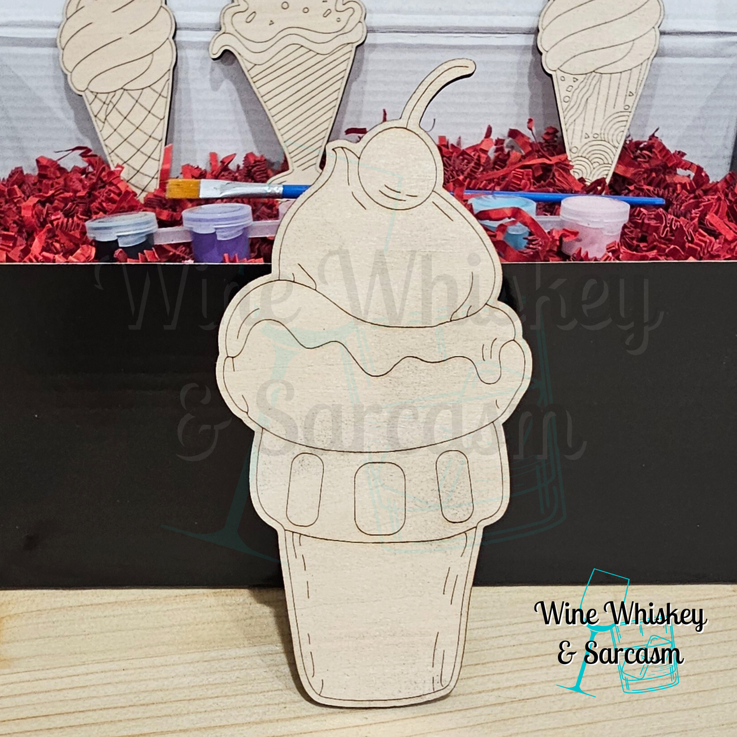DIY Wooden Ice Cream Paint Kit