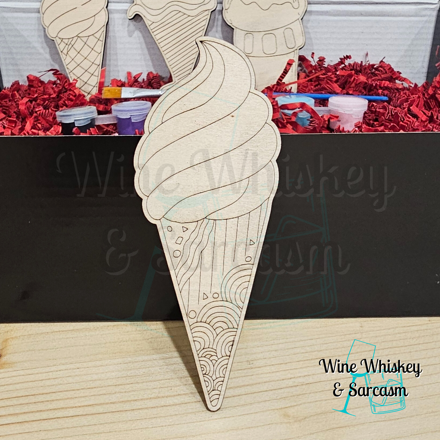 DIY Wooden Ice Cream Paint Kit