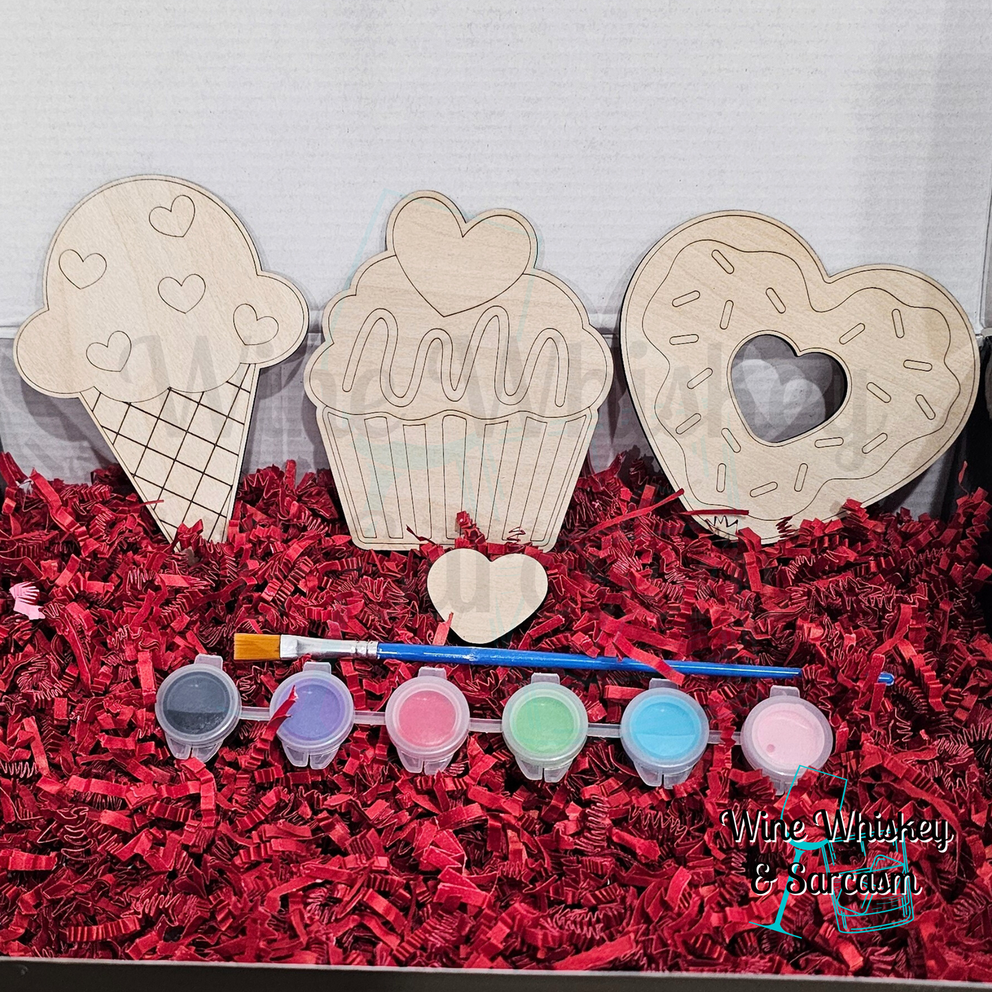 DIY Wooden Sweet Treats Paint Kit