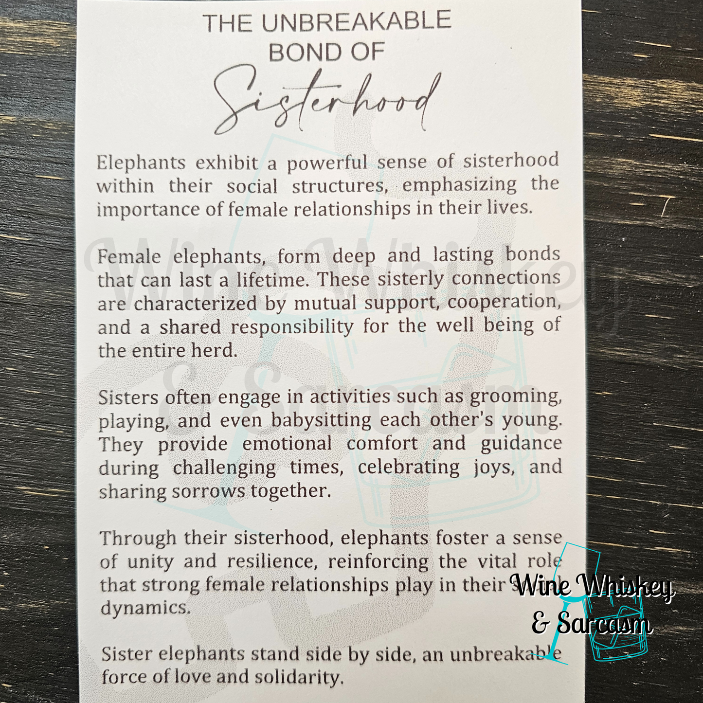 Sisterhood Story Charm | Unbreakable Bond Ornament | Elephant Ornament