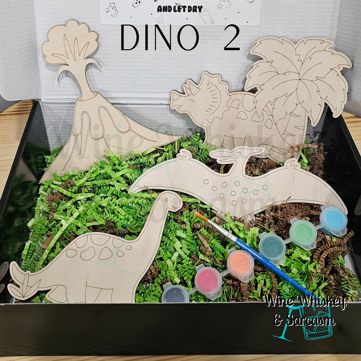DIY Wooden Dinosaur Paint Kit - Kids Paint Kit