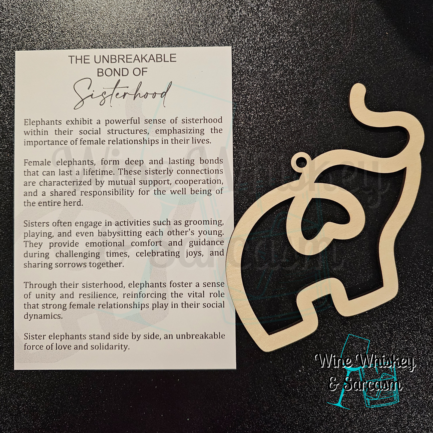 Sisterhood Story Charm | Unbreakable Bond Ornament | Elephant Ornament