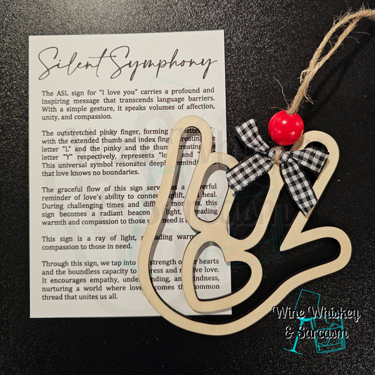 ASL Story Charm | I Love You Ornament | ASL Silent Symphony Ornament