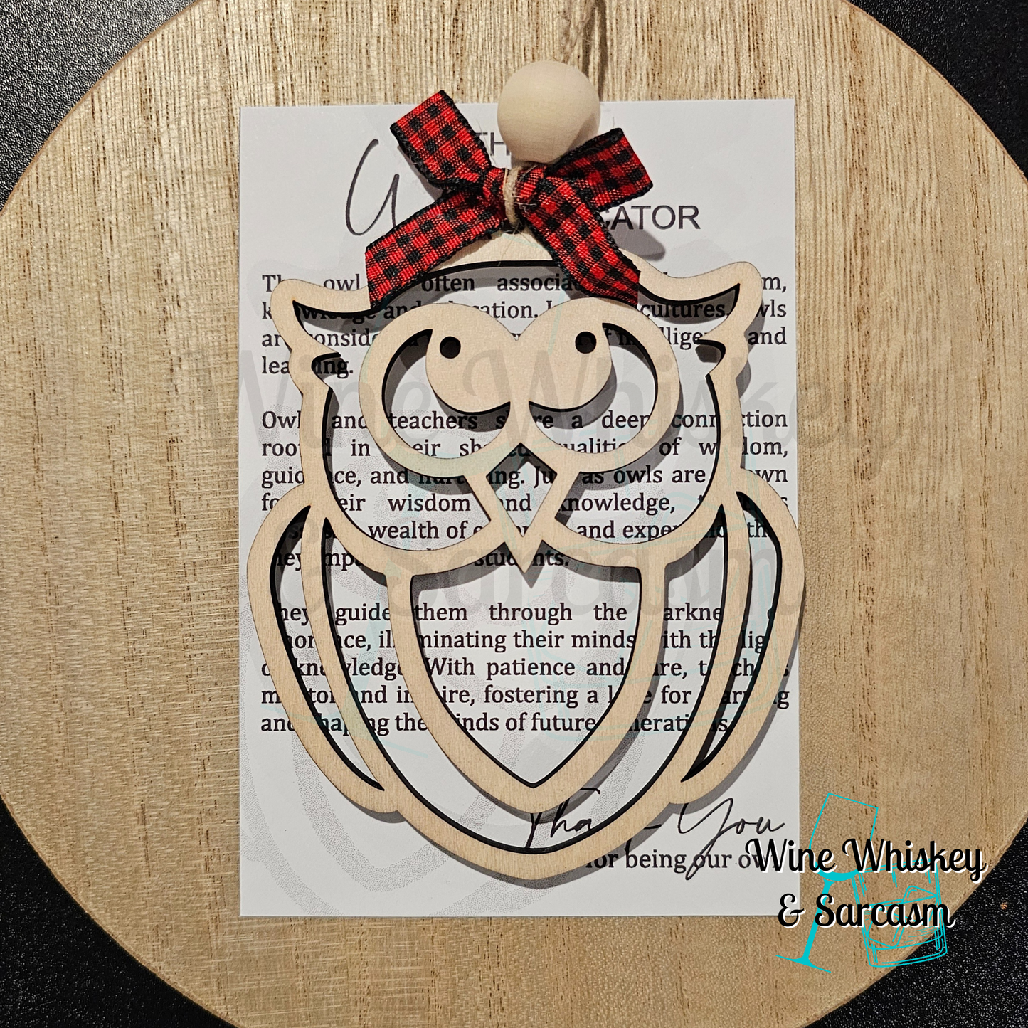 Owl Story Charm | Teacher Ornament | Educator Ornament | Wise Educator Story Charm