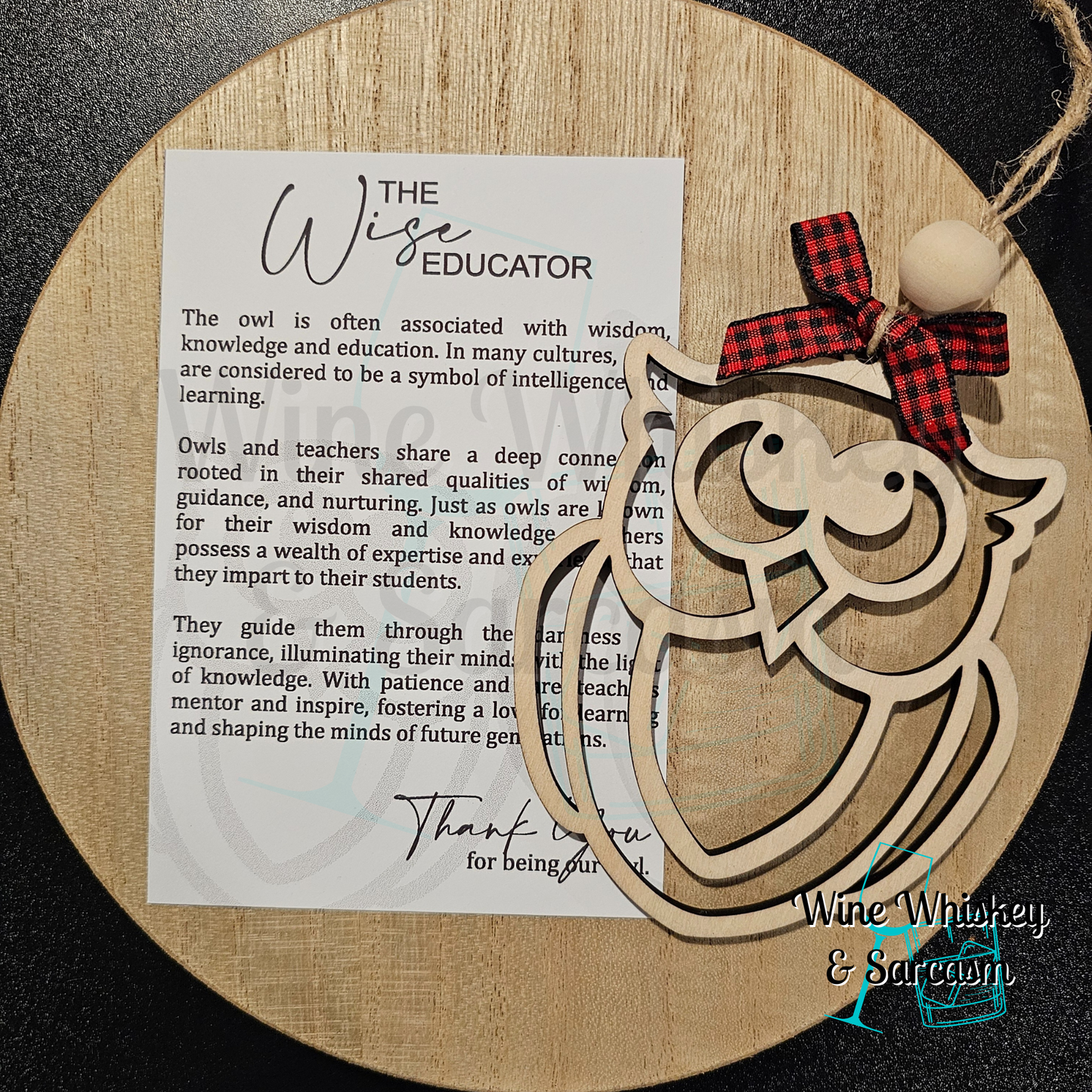 Owl Story Charm | Teacher Ornament | Educator Ornament | Wise Educator Story Charm