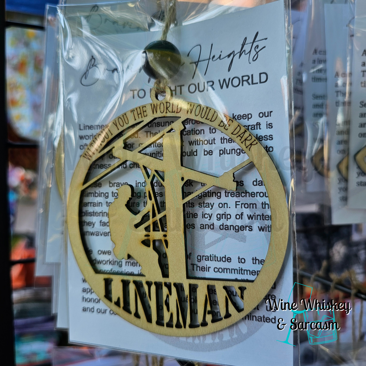 Lineman Story Ornament - Braving The Heights