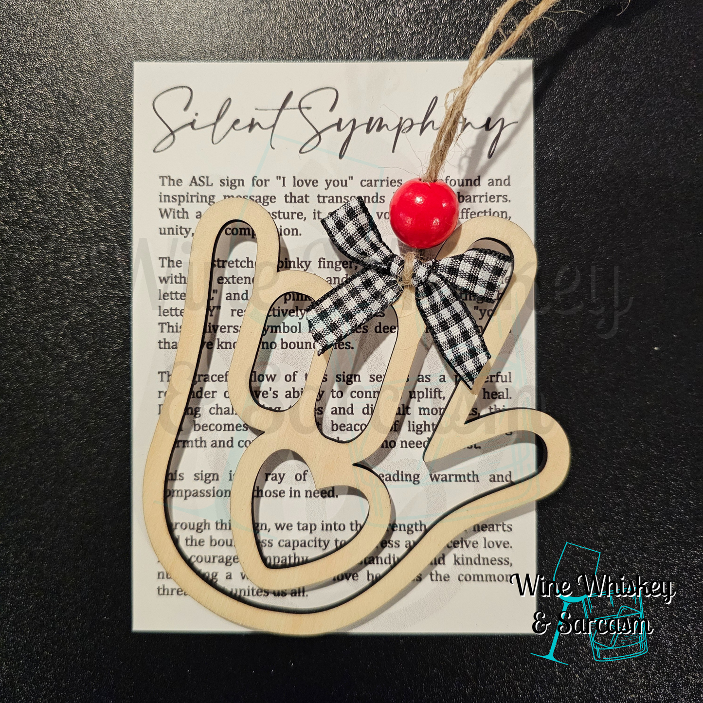 ASL Story Charm | I Love You Ornament | ASL Silent Symphony Ornament