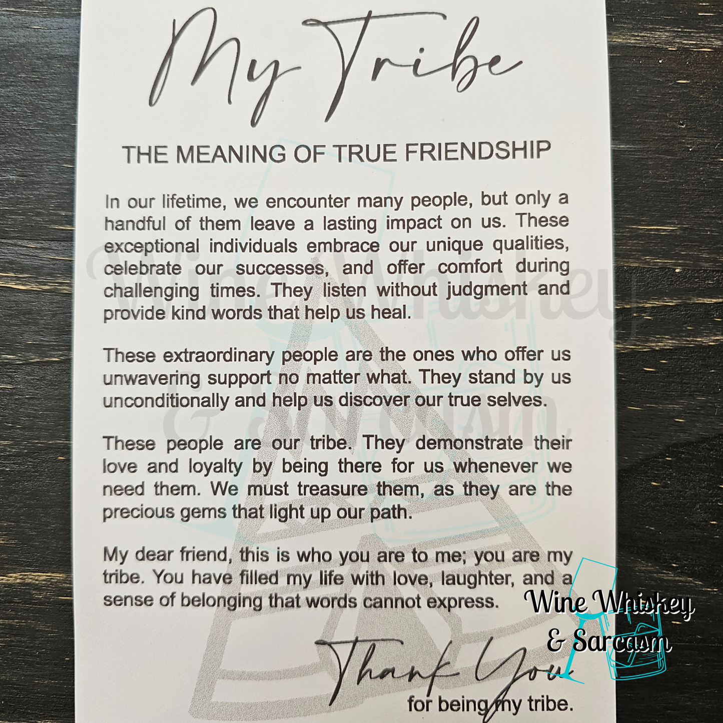 Tribe Story Charm | Friendship Ornament | Thank You for Being My Tribe Ornament