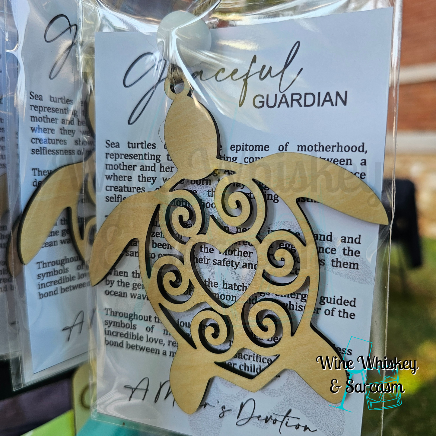 Sea Turtle Story Charm | Graceful Guardian Ornament | Mother’s Devotion Ornament