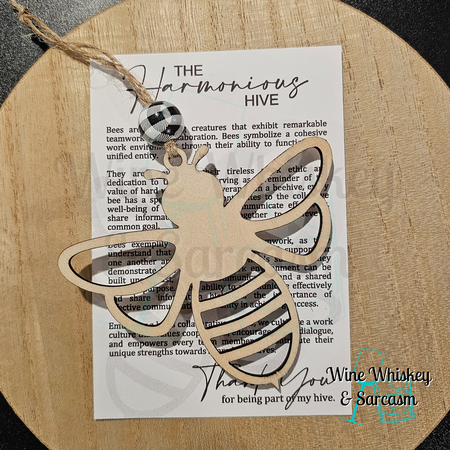 Harmonious Hive Story Charm | Bee Ornament | Coworker Ornament