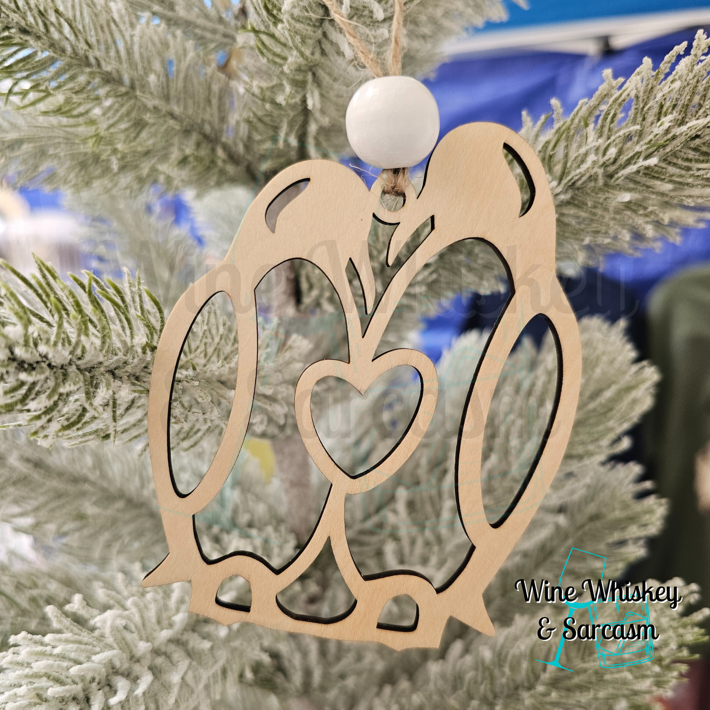 Love and Partnership Story Charm | Penguin Ornament | Partner Ornament