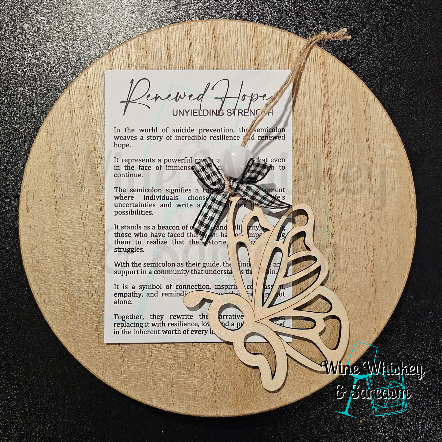 Renewed Hope Story Charm | Butterfly Ornament | Semicolon Ornament