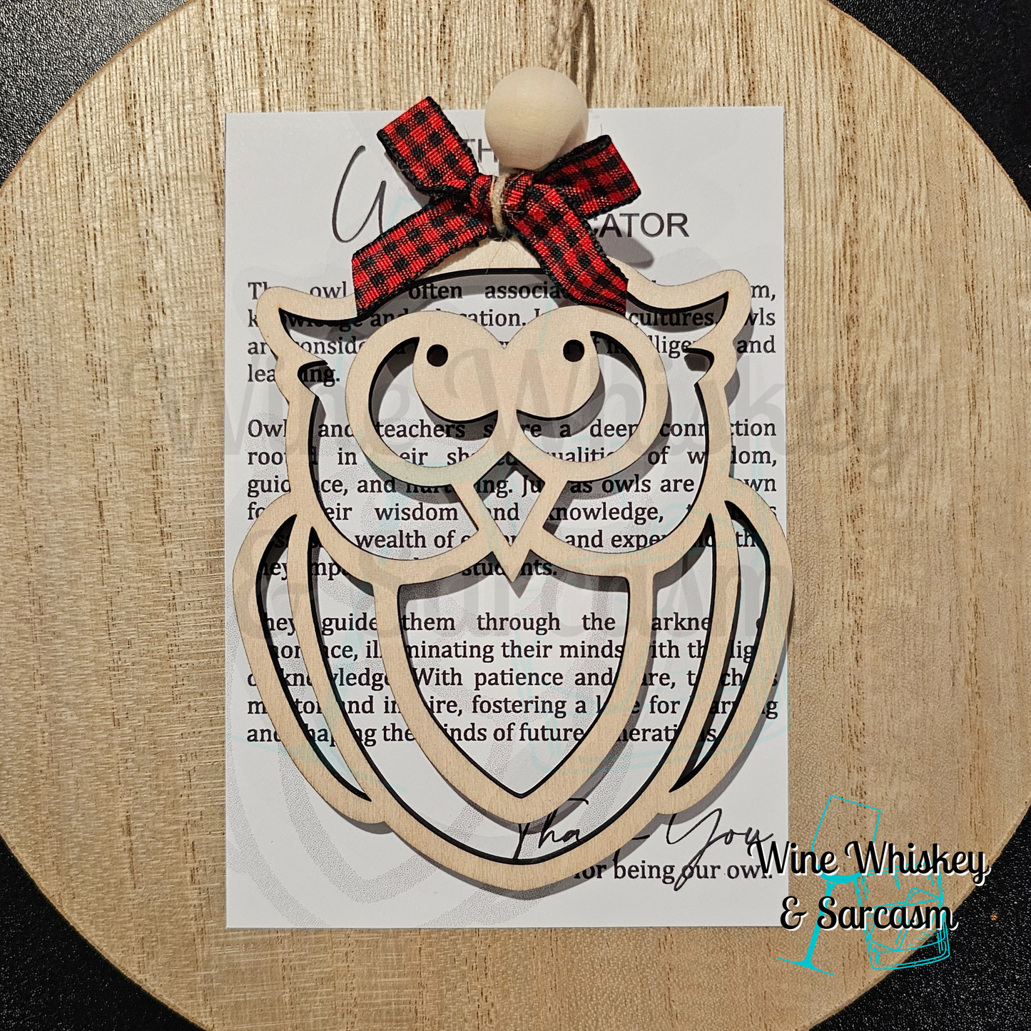 Owl Story Charm | Teacher Ornament | Educator Ornament | Wise Educator Story Charm