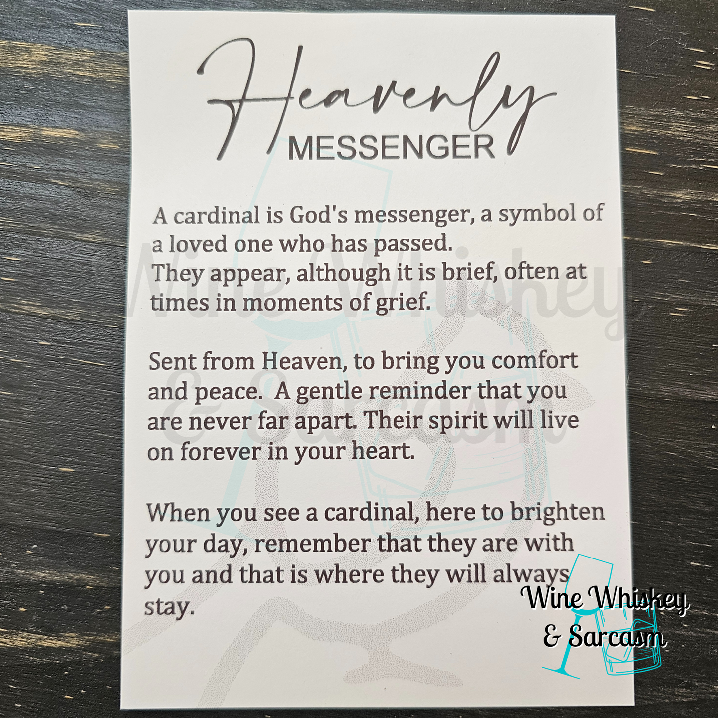 Heavenly Messenger Story Charm | Cardinal Ornament | In Memory Ornament